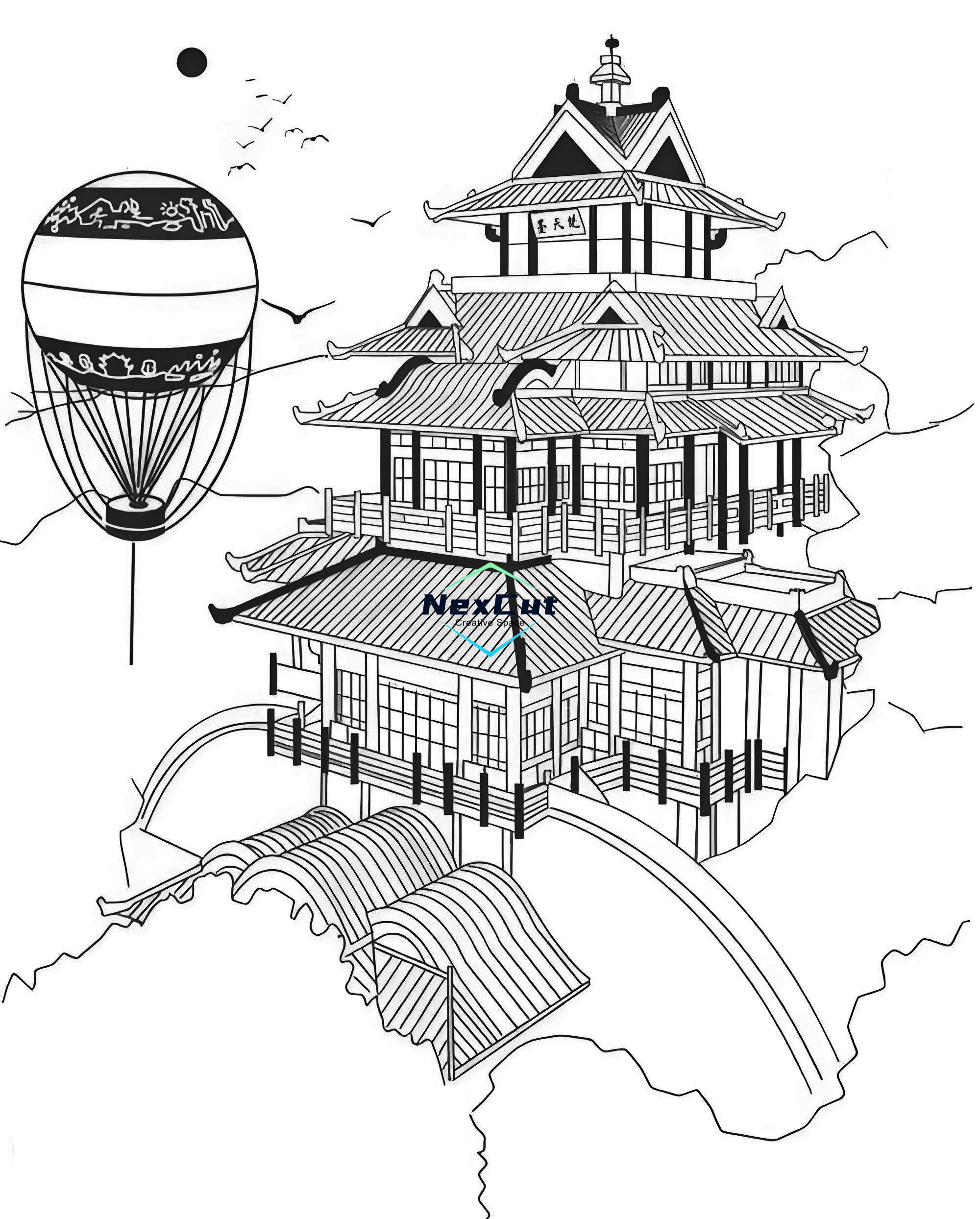 雕刻图-东湖磨山