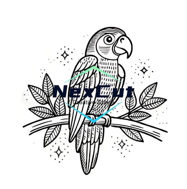 雕刻图-鹦鹉