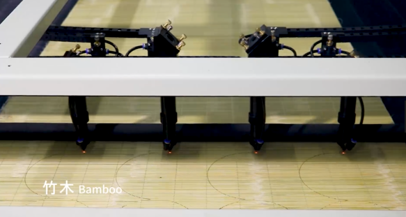 竹墊4頭機(jī)切割