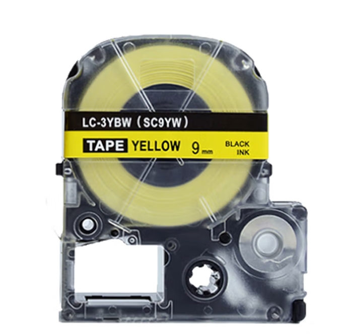 锦宫标签色带9/12/18/24mm宽黄色