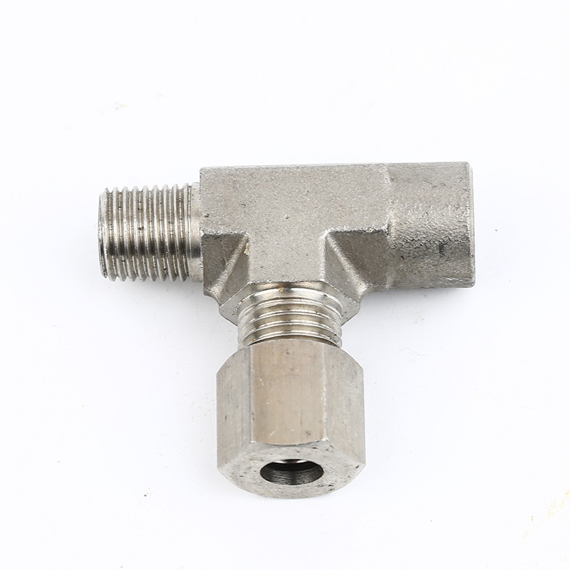 卡套三通直角管接头