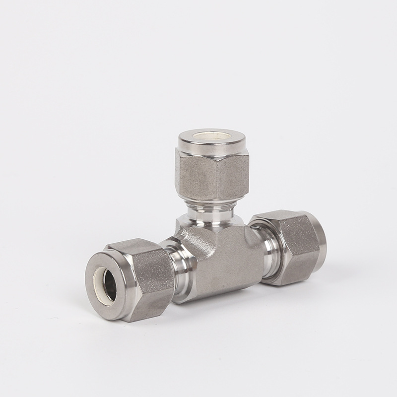 双卡套三通管接头