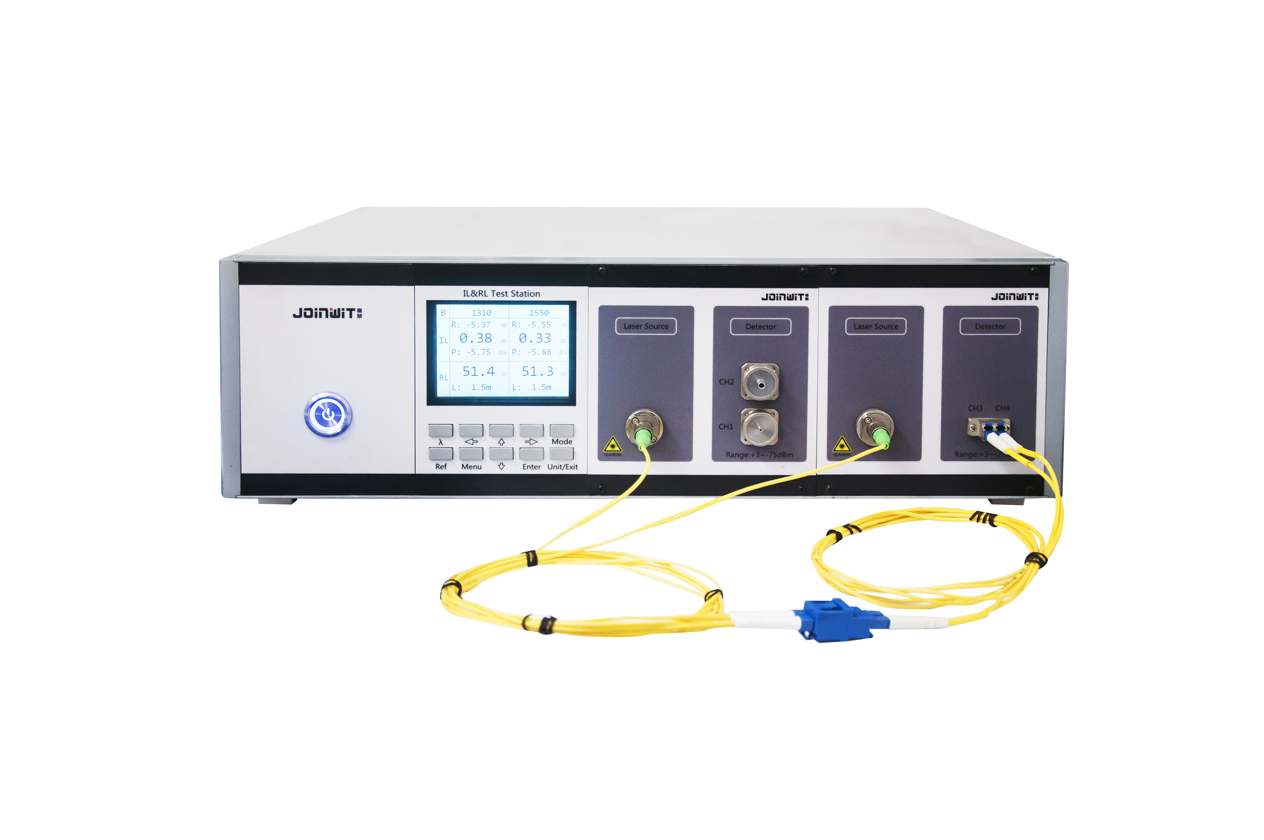 JW18001-2IRL 双芯免缠绕插损回损测试仪