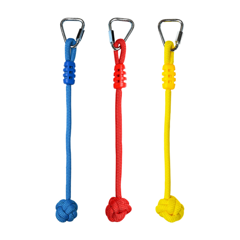 绳结球配短绳加三角扣