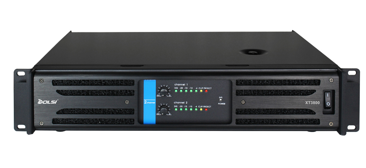 XT Series 2 channel Class-H 2x1800W 4ohm High Stablility Power Amplifier