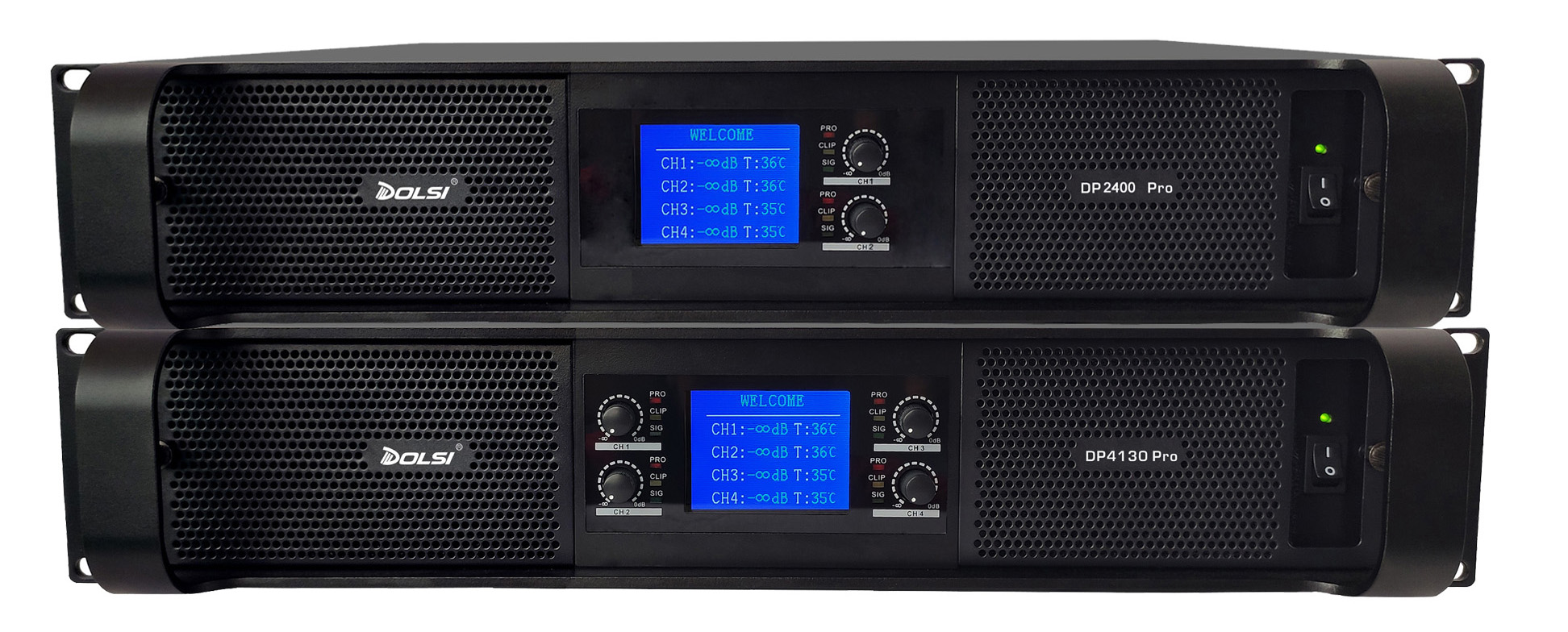 DP Series 1350-2400 Watt 8 ohm Class H High Stability SMPS Power Amplifier