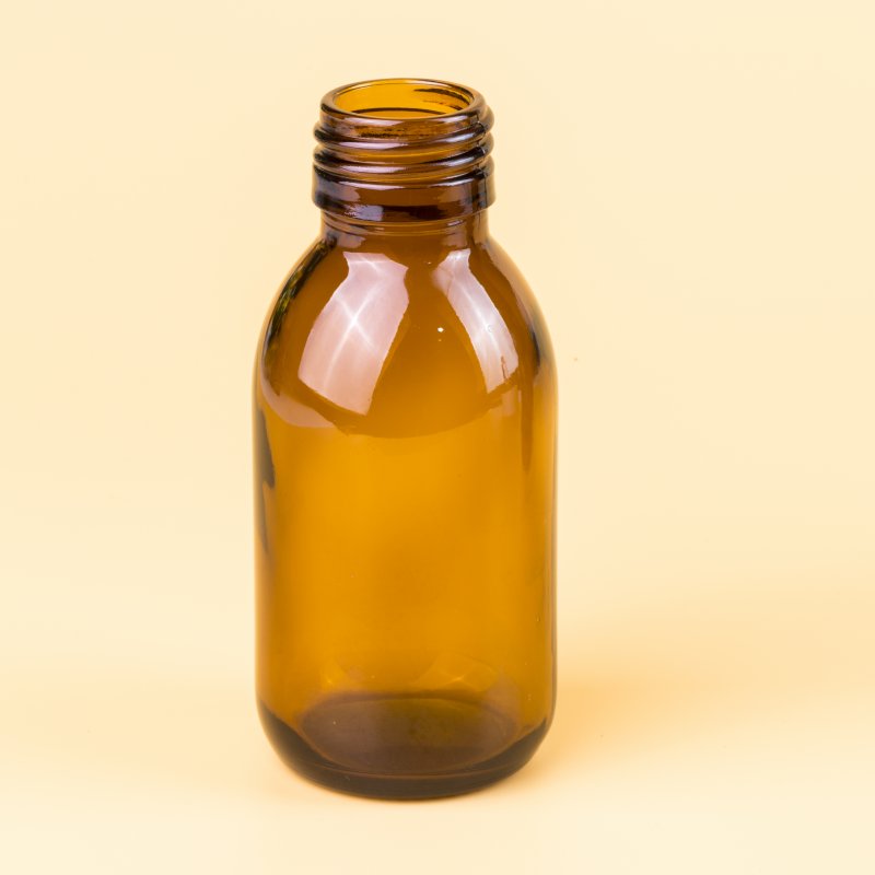 Amber Syrup Bottle