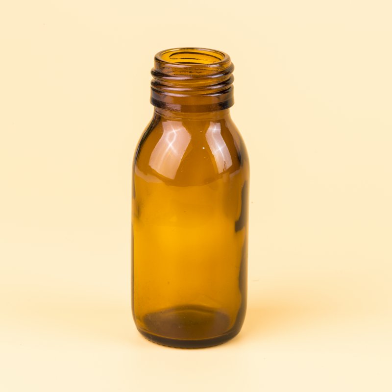Amber Syrup Bottle