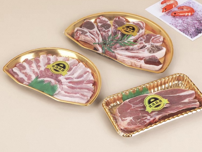 Golden Fan-Shaped Tray