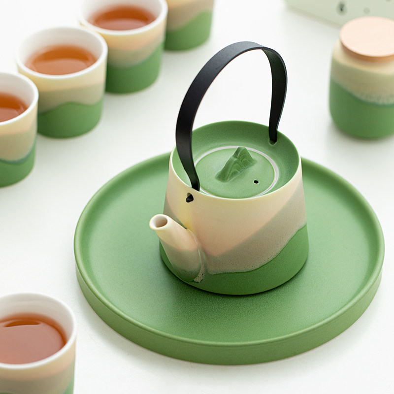 山海山川提梁壶套装