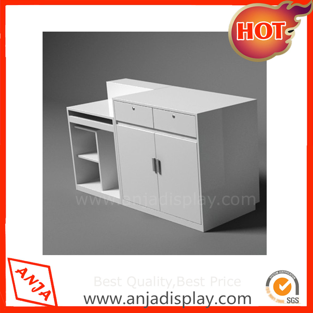 wooden display counter