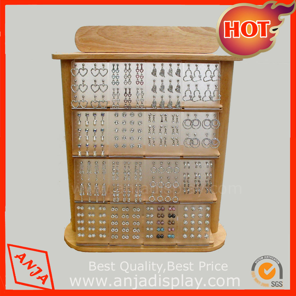 Wooden accessories display showcase