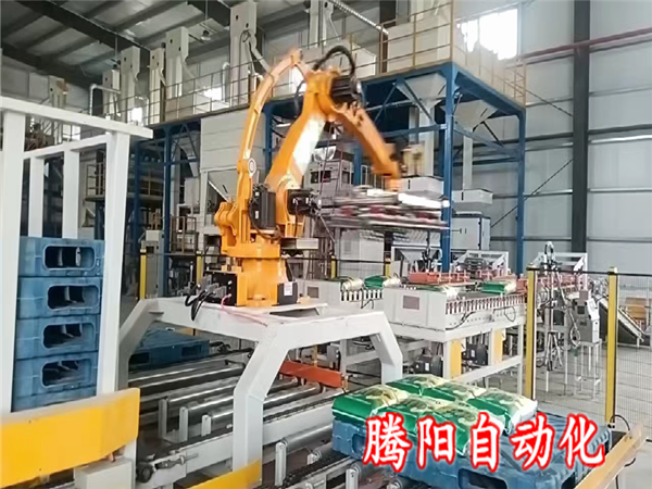 雙爪糧食碼垛機器人生產線提高效率的好幫手