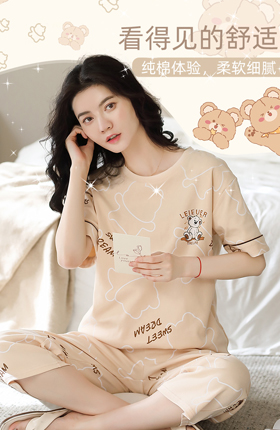女式睡衣卡通家居服装衣服女装
