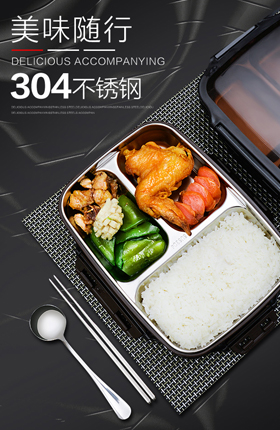 餐盒饭盒便携碗筷百货详情页