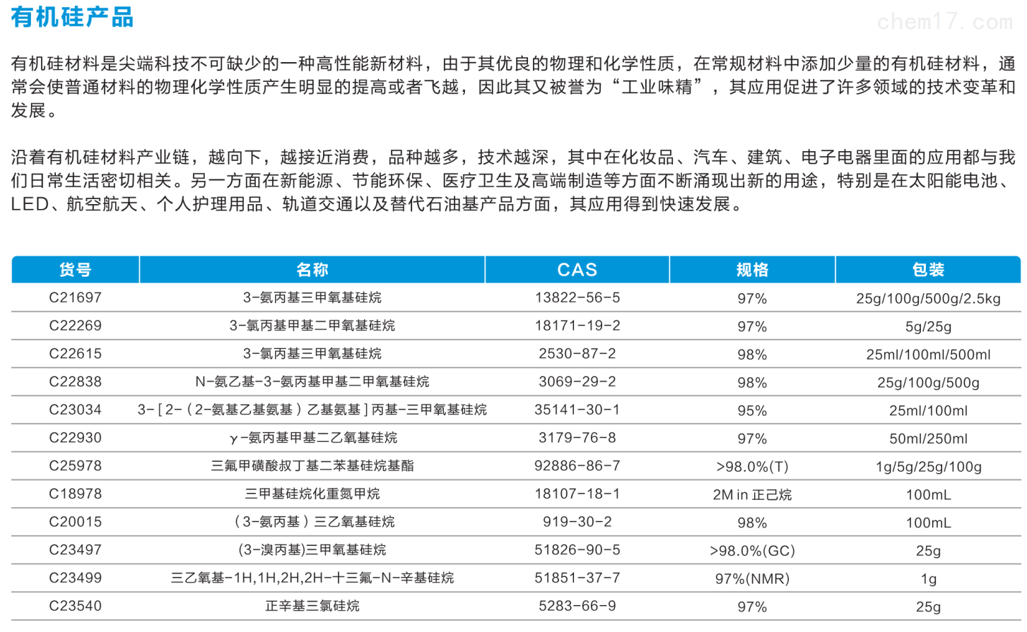 有機硅產(chǎn)品