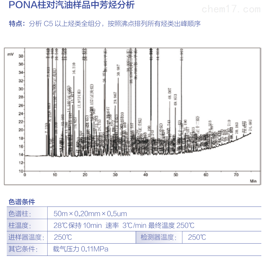 PONA柱对汽油样品中芳烃分析