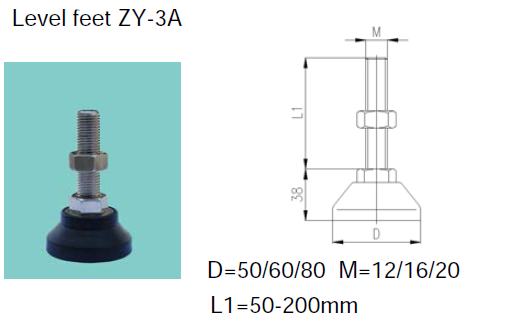 fixed machine feet