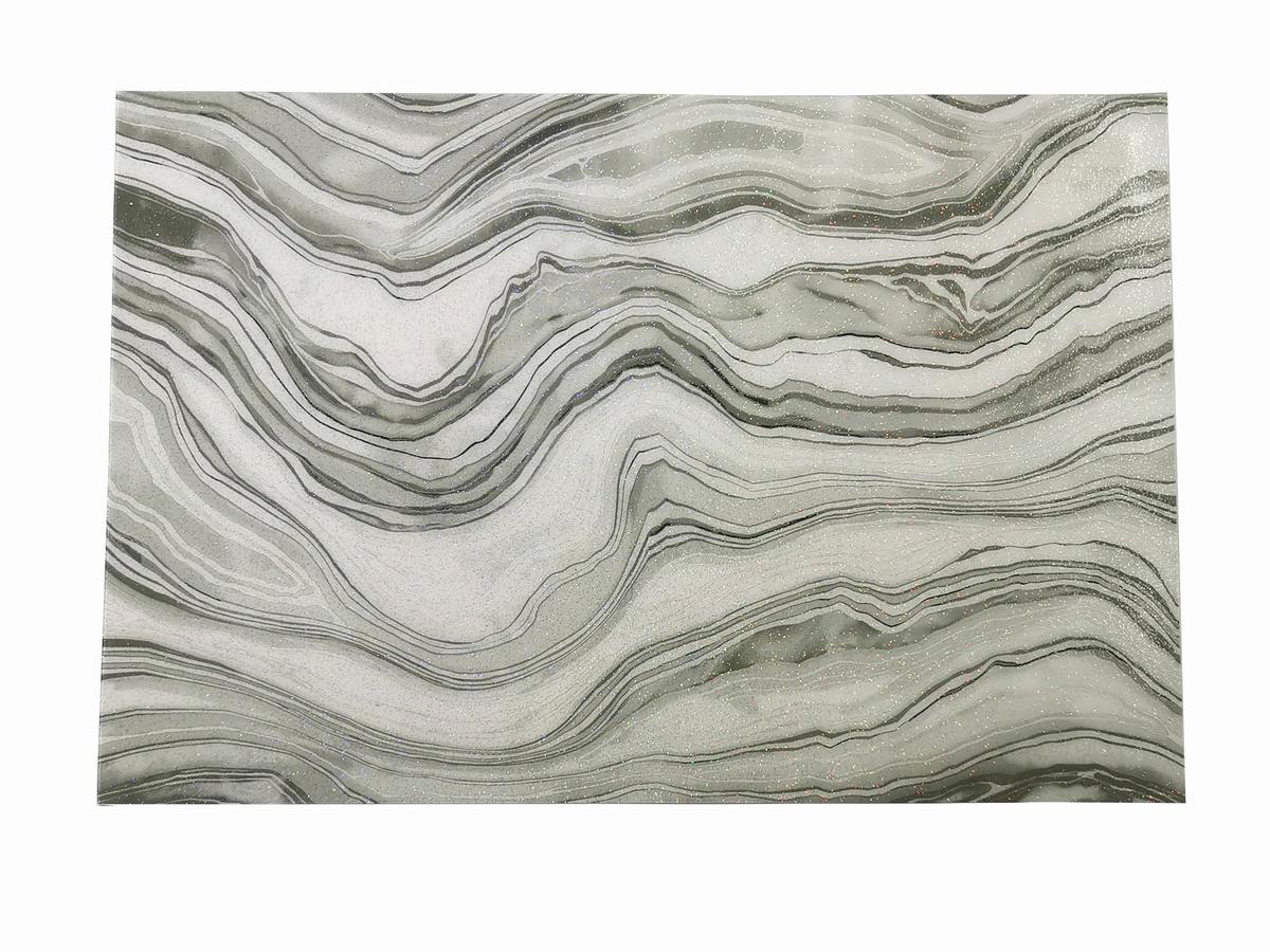 PRINTED TRANSPARENT PVC WITH GLITTERS