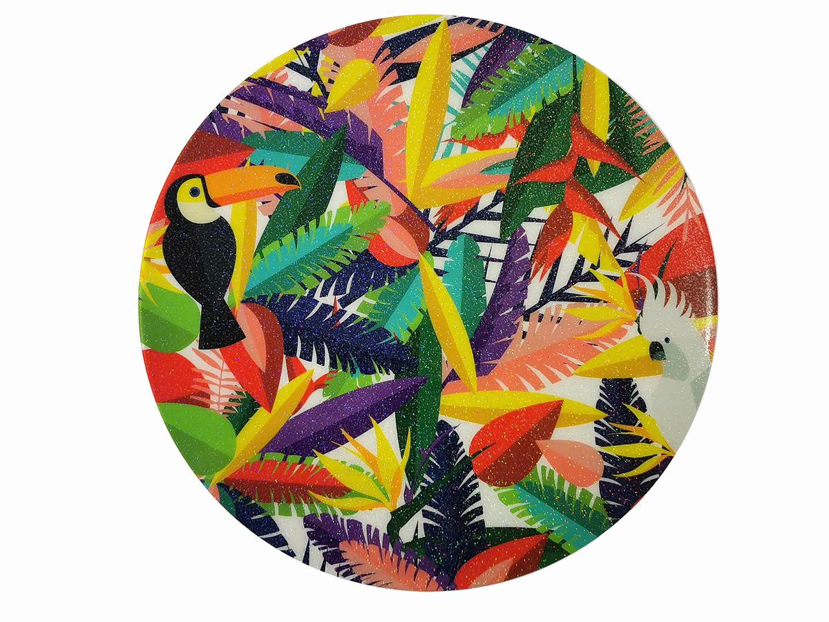 PRINTED TRANSPARENT PVC WITH GLITTERS