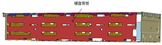 圖 2. 硬盤背板卡接固定示意圖.