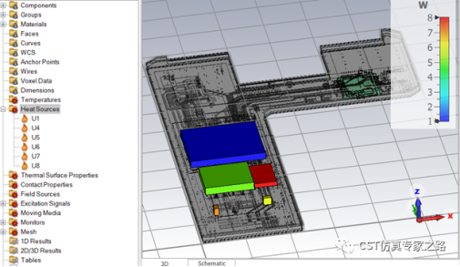 PCB热仿真1---元件热源_CST仿真案例