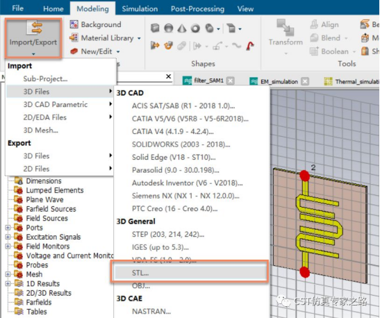 SAM多物理场滤波器CST仿真实例