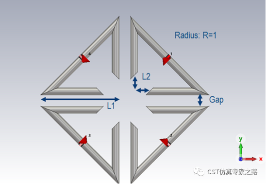 CST电磁模拟三角偶极子天线（下）MIMO系统, 包络相关系数ECC和分集增益DG