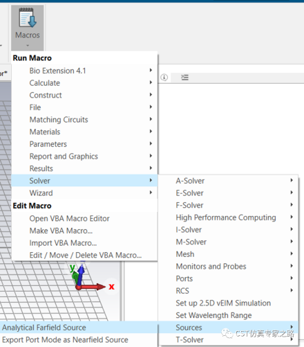CST直角反射器 --- A求解器， 远场源, 距离像， 逆ChirpZ变换（ICZT）