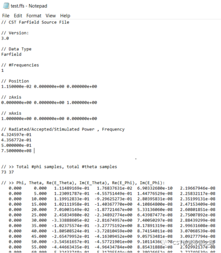 CST如何导出和查看farfield远场数据 --- ffs，txt，csv