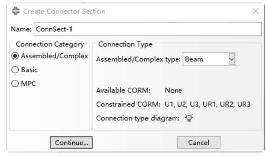 Create Connector Section对话框