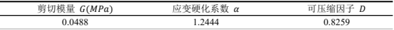 表 1. 角膜 Ogden 模型参数.