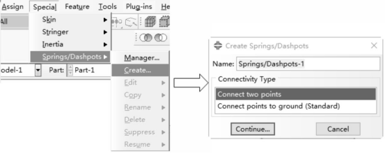 Create Springs/Dashpots對(duì)話(huà)框