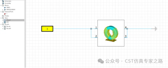 CST2025 共模电感3D参数化建模及共模、差模特性仿真