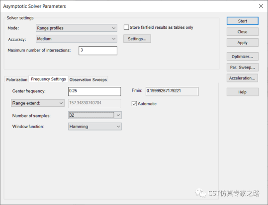 CST的UAV无人机RCS --- A求解器 - 一维距离像（HRRP)和正弦图（Sinogram）