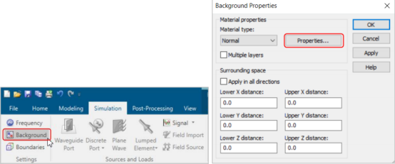 CST软件如何设置背景属性