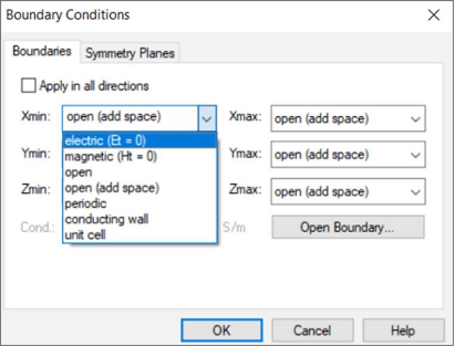 CST边界条件如何设置，怎样查看边界盒子（计算区域）大小