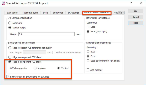 CST软件芯片封装S参数提取方法