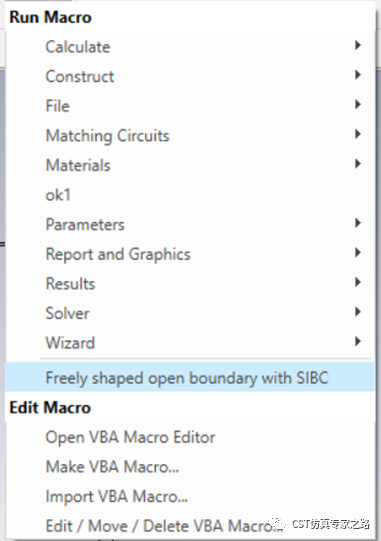 如何在CST中设置自由边界