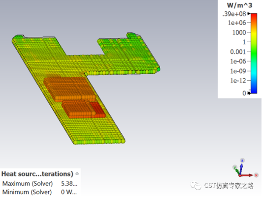 PCB热仿真2--直流热源（IR drop）+ 元件热源_CST仿真案例
