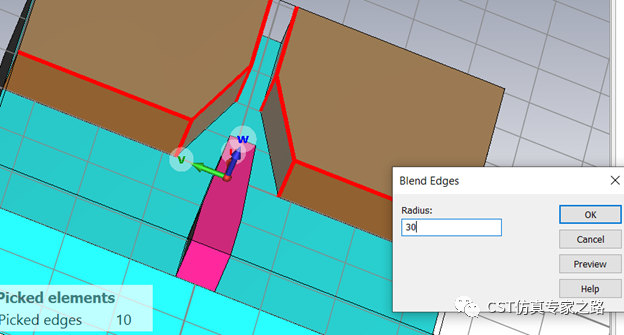 CST表面等离子极化激元SPP --- 光脊波导与缝隙波导的转换