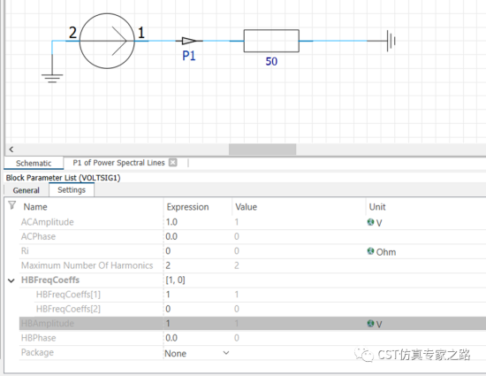 CST微波混频电路 --- 频线任务，谐波平衡（Harmonic Balance）