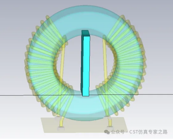 CST2025 共模电感3D参数化建模及共模、差模特性仿真