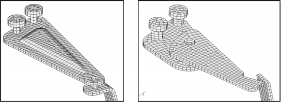 上支架结构改进前后对比