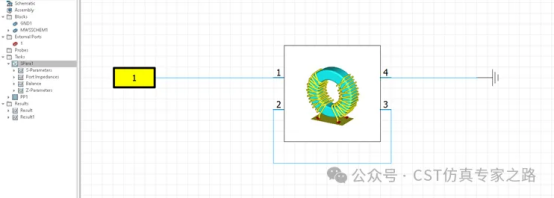 CST2025 共模电感3D参数化建模及共模、差模特性仿真