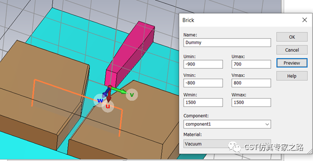 CST表面等离子极化激元SPP --- 光脊波导与缝隙波导的转换