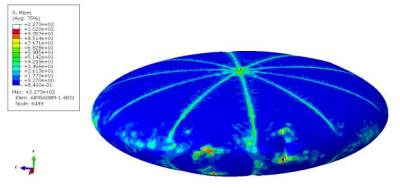 基于Abaqus 膜单元的充气囊体结构力学性能研究