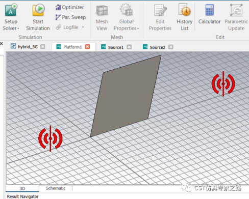 CST的MIMO系统与环境分析 --- 信道冲击响应CIR，混合TLM+A求解器