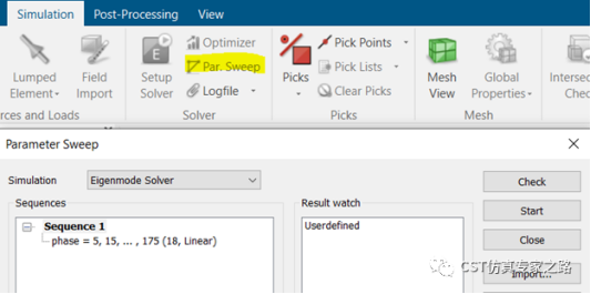 微带传输线 - 本征模 - Beta相位常数，色散图, 相速度, Pierce耦合阻抗_CST软件