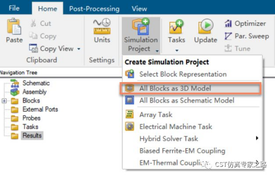 SAM多物理场滤波器CST仿真实例